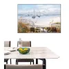 Sailboat, sea view, landscape painting, decorative painting, living room art painting, simple style Item Picture